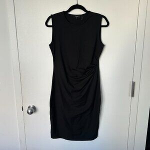 Theory - Black, Sleeveless, Sheath Dress In Stretch Cotton-Modal - Size M